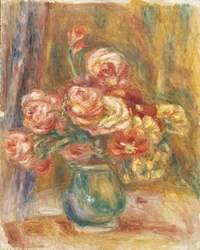 Vase mit Rosen, 1890-1900